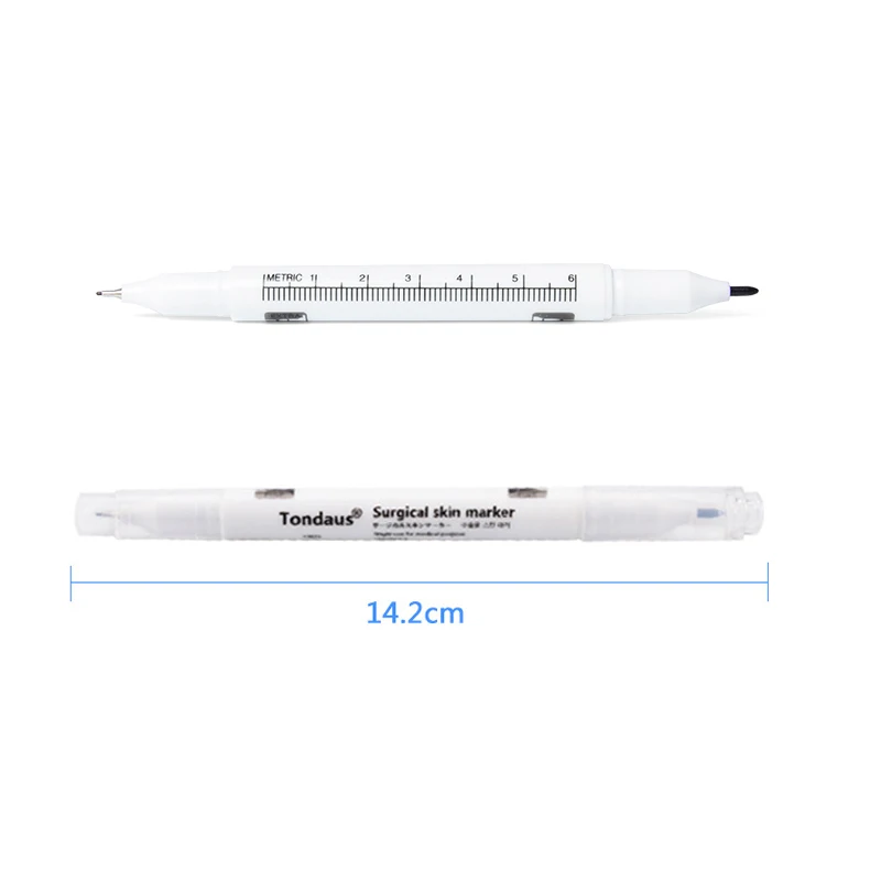 1PC Double side Surgical Skin Marker eyebrow pen measuring ruler Microblading Positioning Piercing Tool Tattoo accesories supply