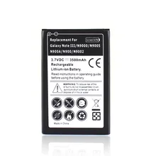 1pcs 3.7v 3500mAh Replacement Phone Battery For Samsung Galaxy Note 3/III N9000 N9005 N900A N900 N9002 Backup Bateria