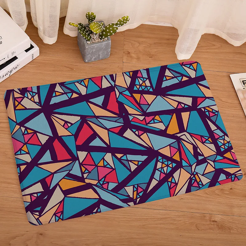 

1pcs 40x60cm 50x80cm Geometric Pattern Anti-Slip Carpet Door mats doormats Outdoor Kitchen Bathroom Living room Floor Mat Rug