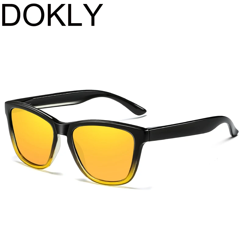 

Dokly Retro Brand Fashion Women and Men Sunglasses Yellow lens Polarized Sun Glasses Oculos De Sol Gafas UV400