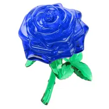3D Кристалл Головоломка Куб Головоломка модель DIY Роза IQ Игрушка Отделка Подарок Гаджет