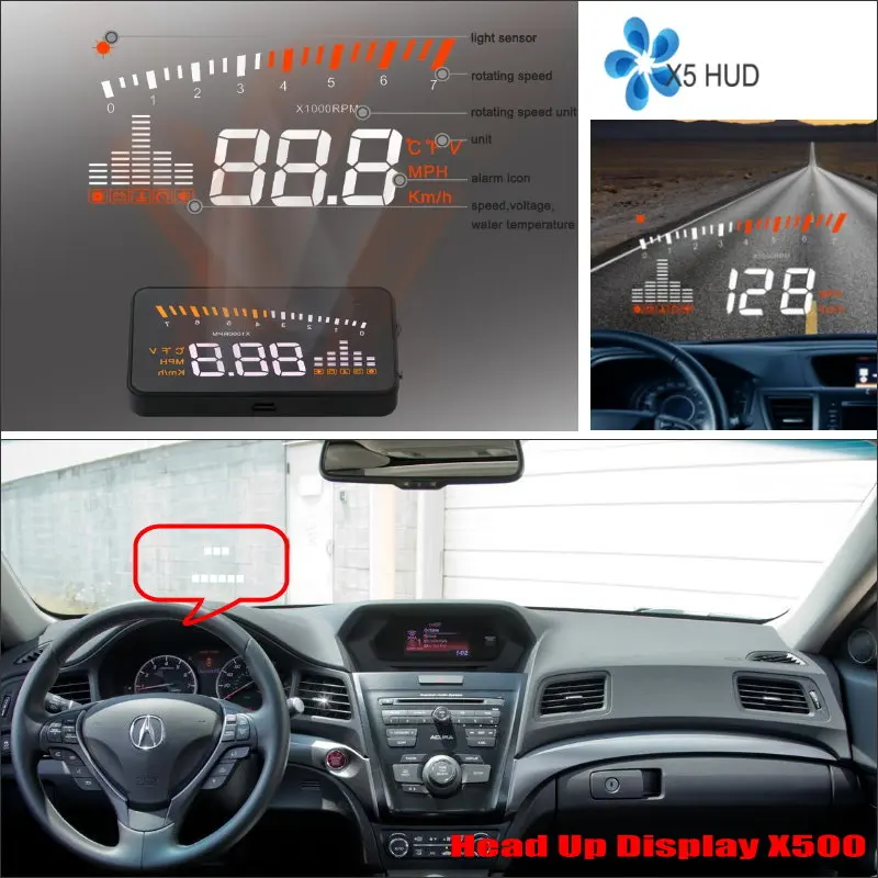 

For Acura ILX / NSX / RDX MDX 2015 2016 - Saft Driving Screen Car HUD Head Up Display Projector Refkecting Windshield