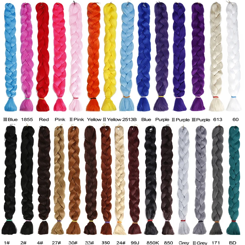 Miss Wig 82 inch 165g Synthetic Braiding Hair Jumbo braids Crochet Braids Hair Extensions Hairstyles Pure Color Miss Wig 82 inch 165g Synthetic Braiding Hair Jumbo braids Crochet Braids Hair Extensions Hairstyles Pure Color