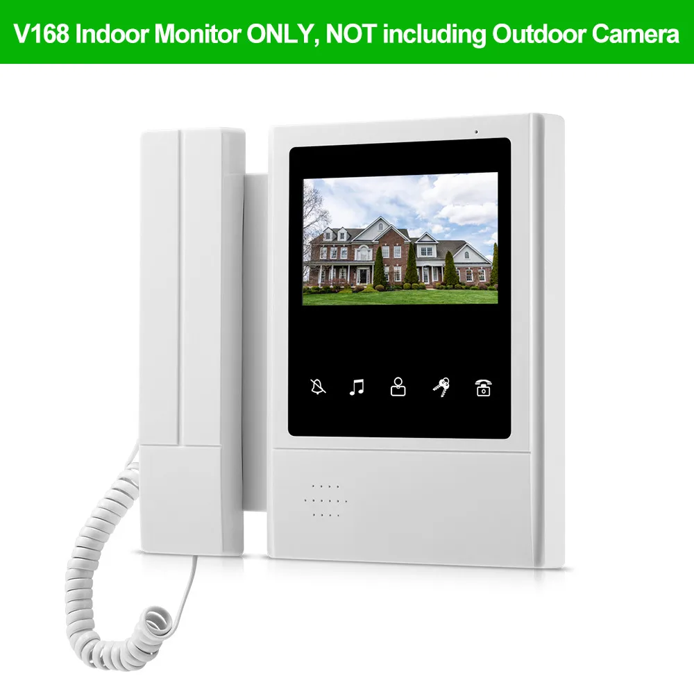 OBO 4.3inch TFT-LCD Color Video Door Phone Doorbell Intercom System Indoor Monitor Screen Video Doorphone for Home 25 Ringtone axis intercom Door Intercom Systems