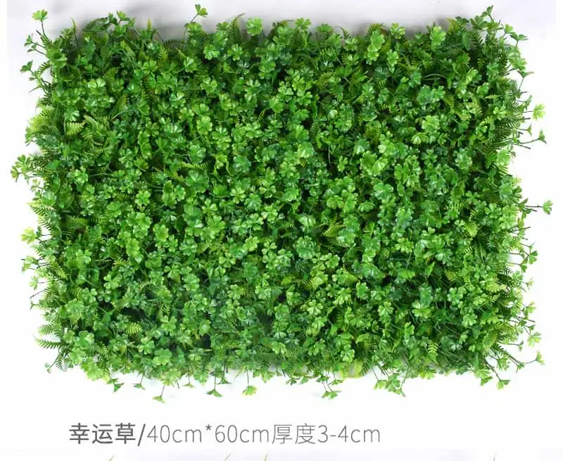 40*60 см DIY искусственные 3D зеленые стены садовый декор растения Трава зеленый Ландшафтный квадратный газон листья эвкалипта газон - Цвет: clover