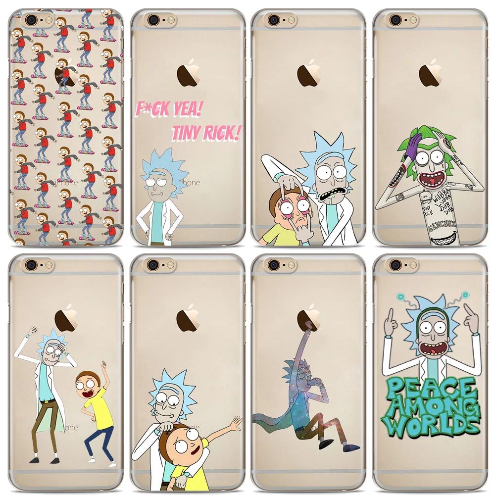 

Funny Rick and Morty Phone Case For iphone X XS Max XR 8 8Plus 7 7Plus 6 6S 6Plus 5 5S SE Soft Silicone Cases Cover