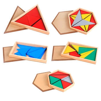 

Montessori Math Toys Montessori Materials Preschool Geometry Constructive Triangles Color Equilateral Triangle UD2065H