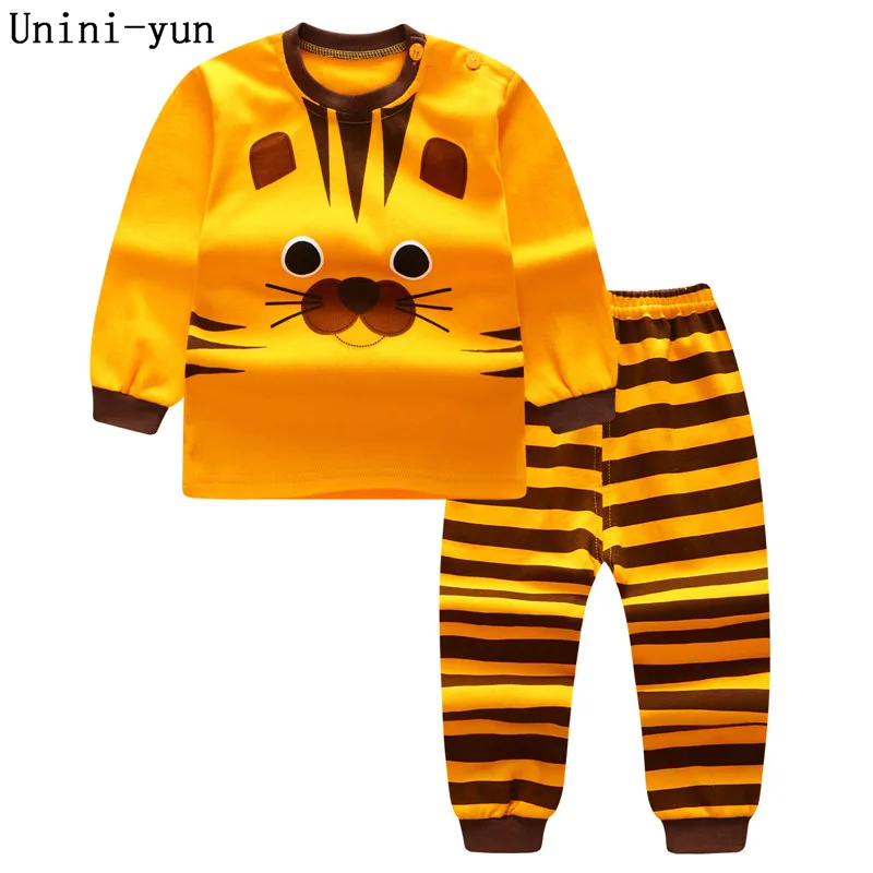 Новинка года, Осенние комплекты одежды для маленьких мальчиков и девочек, спортивный костюм хлопковый спортивный костюм из 2 предметов футболка с рисунком+ штаны, комплекты детской одежды