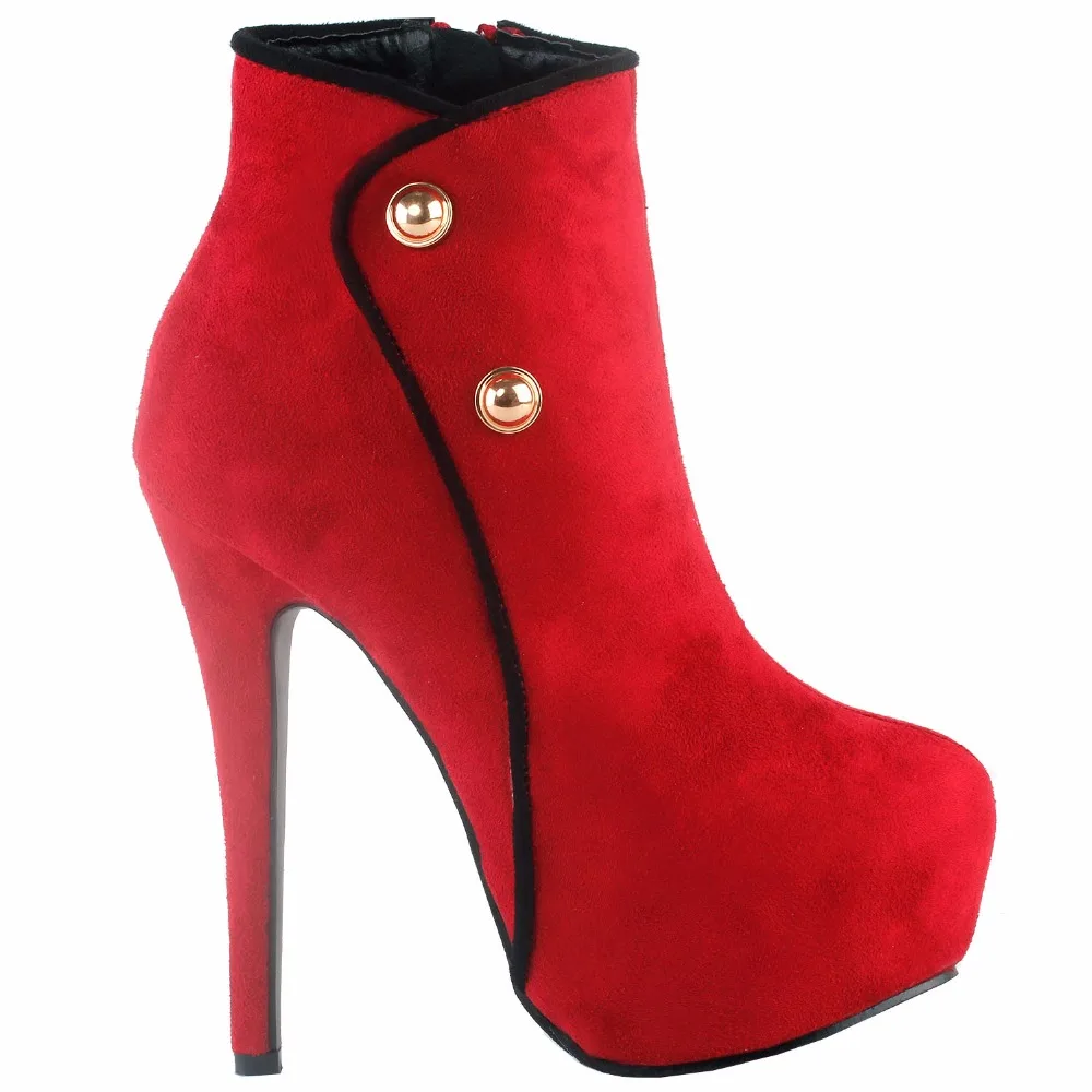 

LF80829 Elegant Green/Black Button Stiletto Heel Platform Ankle Boot