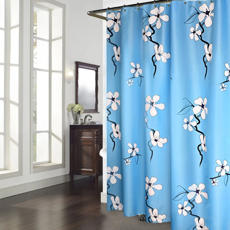 Waterproof bathroom shower curtain creative flowers bathroom curtain