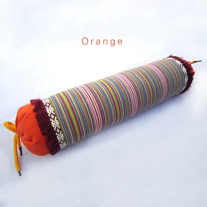 Ортопедическая подушка НЕОБРАБОТАННАЯ хлопчатобумажная гречихи корпусные физиотерапия подушка шеи моющиеся куртка - Цвет: Orange