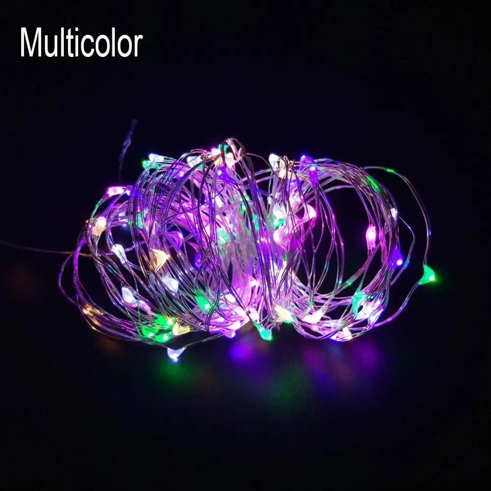Multicolor 10m20m Солнечный Мощность Фея Освещение Гирлянды светодиодные лампы Медный провод Водонепроницаемый гирлянды ночные огни свадьбу Рождество украшения - Испускаемый цвет: Multicolor