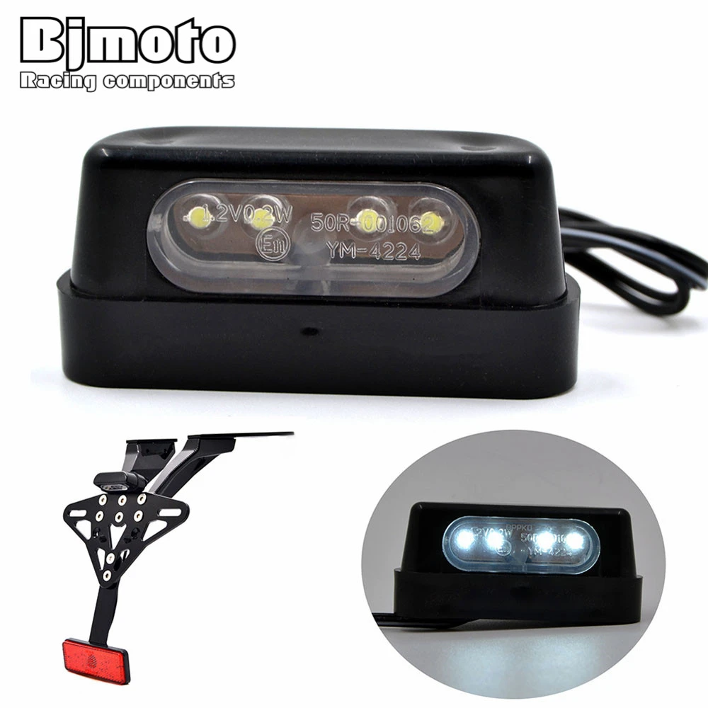 Mini LED Leuchten Schwarze Honda-Nummernschild Yamaha Kawasaki Suzuki Triumph