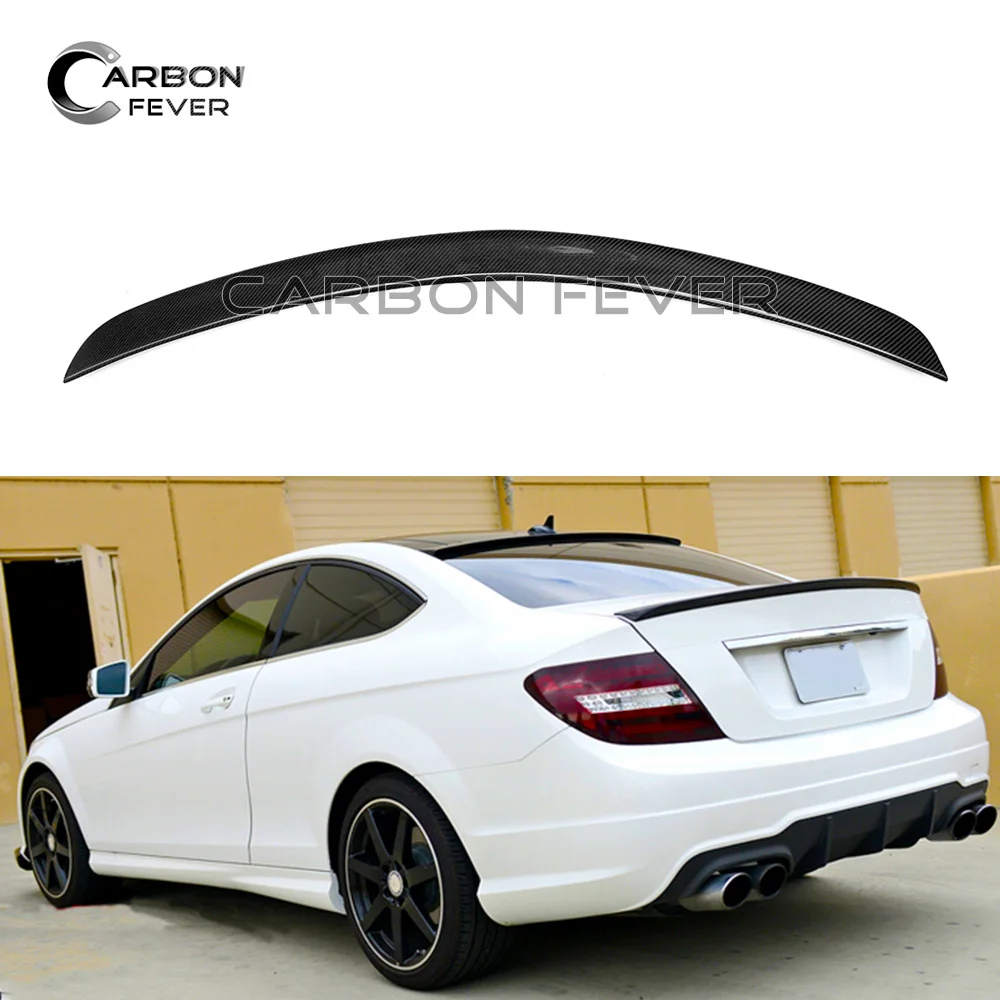 

For Mercedes W204 Rear Spoiler Wing C Class 2-door Coupe C250 C300 C350 2007 - 2014 Carbon Fiber Spoiler