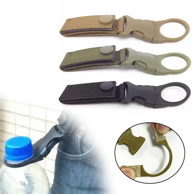 

Backpack Hanger Hook Soft Attach Buckle Holder Tool Webbing Camp Hike Outdoor Carabiner Water Bottle Clip Hang Clasp