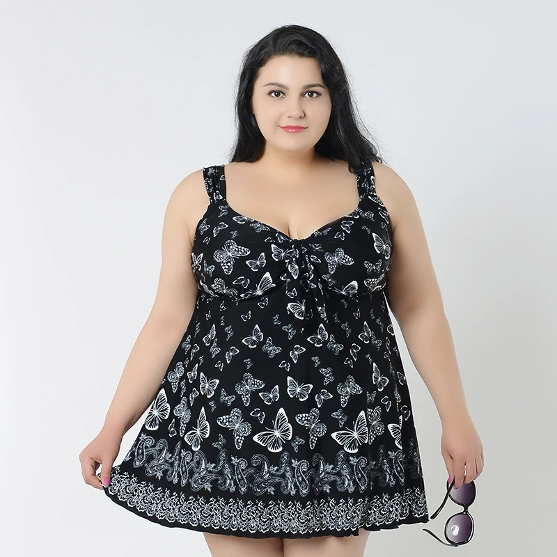 4XL 8XL большая юбка для купания Большие женские плюс размер цельный купальник
