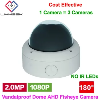 

Lihmsek 180 Degree 2.0 Megapixel Indoor Vandal-proof Dome Camera HD AHD Fisheye Camera 2mp 1080P with 1.5mm Wide Angle Lens
