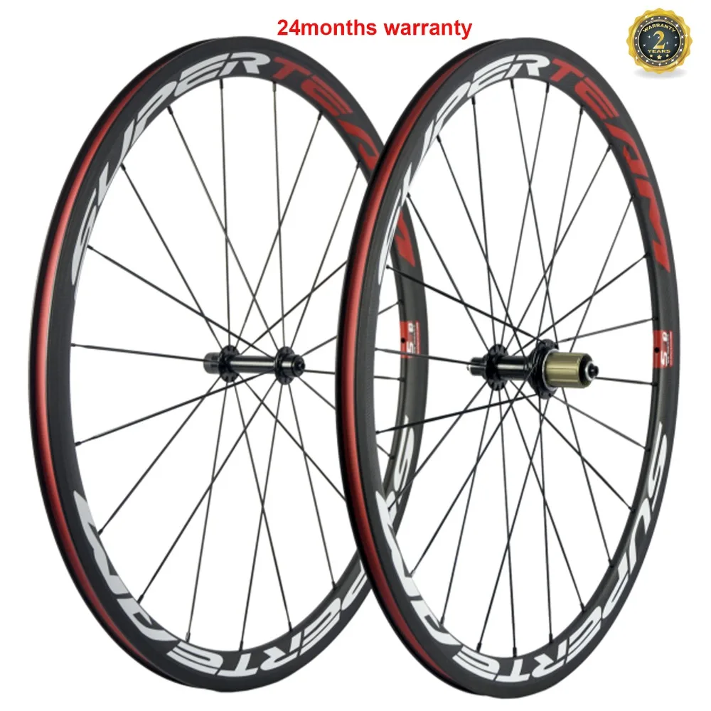 

High Quality SUPERTEAM 38mm Carbon Wheelset 700C Road Bicycle Wheels Clincher with R13 hub High TG Brake Bike Wheels