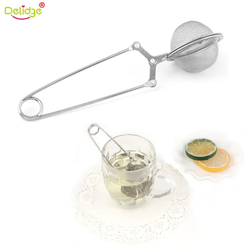 

Delidge 1 pc Portable Tea Strainer Stainless Steel Mesh Ball Filter Strainer Strong Tea Infuser Kitchen Home Tools