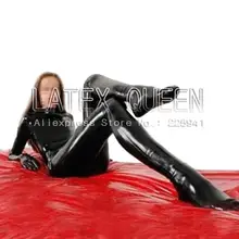 Sexy 100% handmade pure natural latex tights leotard