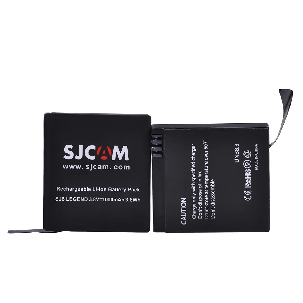 2pc 1000mAh Original SJCAM SJ6 LEGEND Battery for SJCAM SJ6 Legend Sport Action Camera Accessories