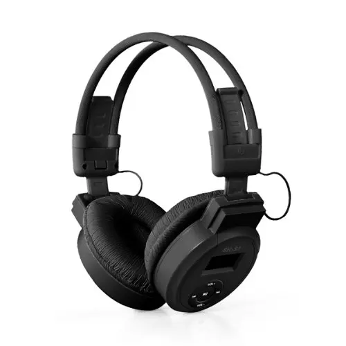 

EDT-Black Mini Sports Headphone Headset MP3 Player Support Micro SD TF + FM Radio