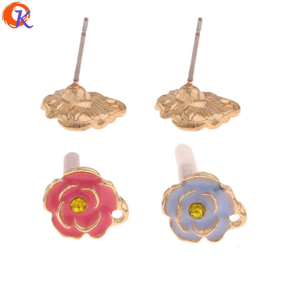 

Cordial Design 100Pcs 9*11MM Jewelry Accessories/Earrings Stud/Flower Shape/DIY Parts/Jewelry Making/Hand Made/Earring Findings