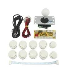 Аркадный джойстик DIY USB энкодер+ ДЖОЙСТИК+ блеск кнопки+ кабели для аркадной игры для MAME для Raspberry Pi