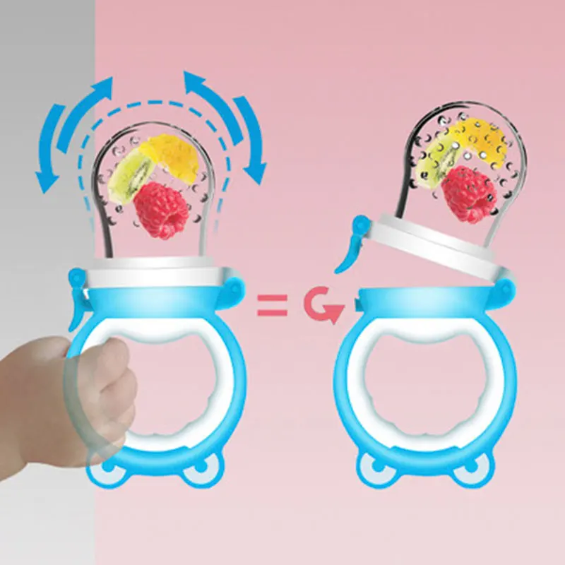 1Pcs Fresh Food Nibbler Baby Pacifiers Feeder Kids Fruit Feeder Nipples Feeding Safe Baby Supplies Nipple Teat Pacifier Bottles