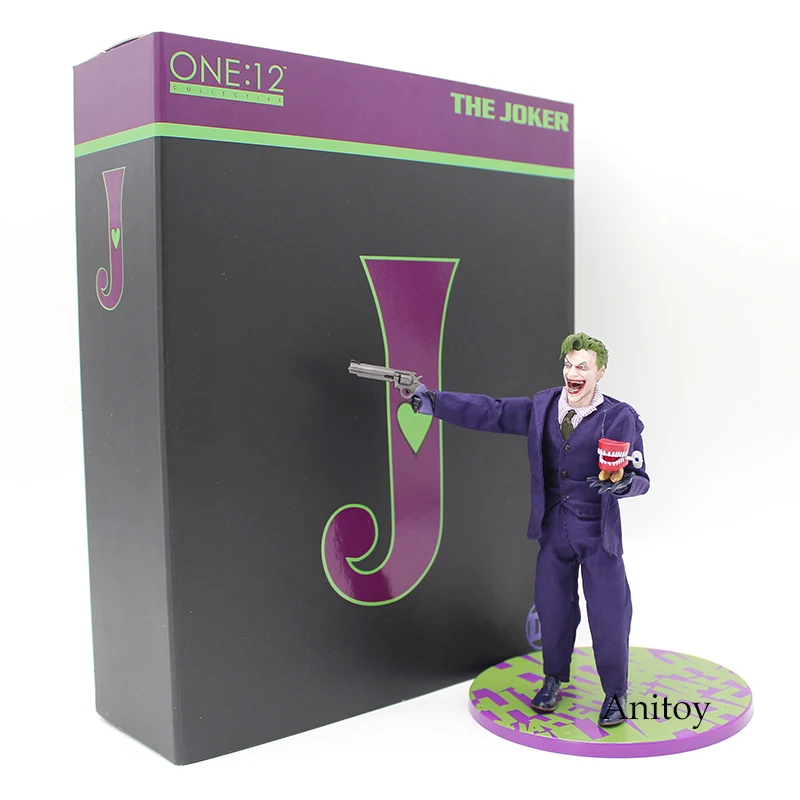 MEZCO Batman The Joker 1/12 Scale PVC Action Figure Collectible Model Toy (Real Clothing) 16cm MEZCO Batman The Joker 1/12 Scale PVC Action Figure Collectible Model Toy (Real Clothing) 16cm