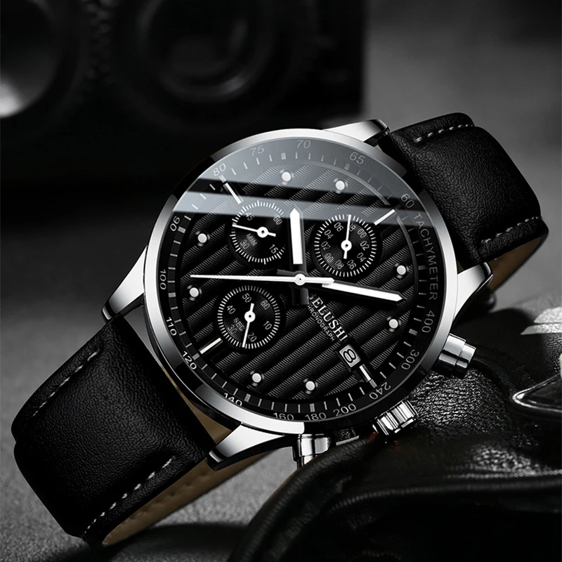 Offerte Mens Orologi Top Brand Di Lusso Mens Orologio Da Polso Orologio Al Quarzo di Modo Della Vigilanza Degli Uomini di Sport Impermeabile Orologi Uomo Cronografo Orologio