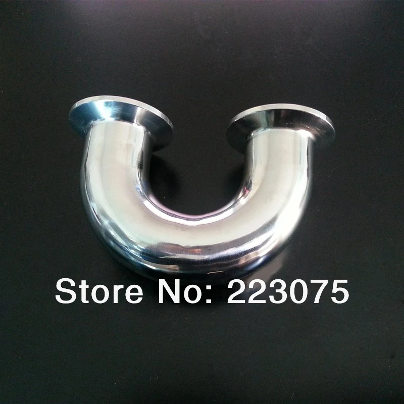 

New arrival Stainless Steel SS304 OD 25mm Sanitary Clamp connection 180 degree U Pipe Fitting 2 pcs/lot
