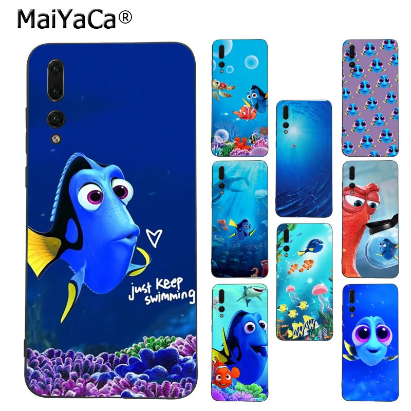

MaiYaCa Finding Dory fish amine cartoon black soft phone Case for Huawei mate9 mate10 honor view 9 10 p20 p10 plus case cover