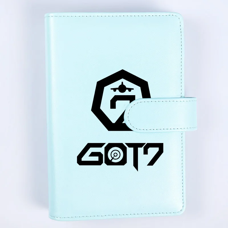 got7-2 Kpop BLACKPINK EXO GOT7 MONSTA X SEVENTEEN TWICE WANNA ONE мягкий PU ноутбук студентов журнал вентиляторы подарки, Прямая поставка - Color: got7-2
