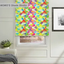 Момо рулонные шторы, затемнения дизайн жалюзи живопись шторы рулонные шторы термальная ткань изготовление размеров под заказ, PRB set566-569