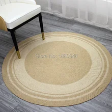 Новое поступление, японский ковер, натуральный джут, круглый ковер, ручная работа, прочное плетение, ковры для гостиной