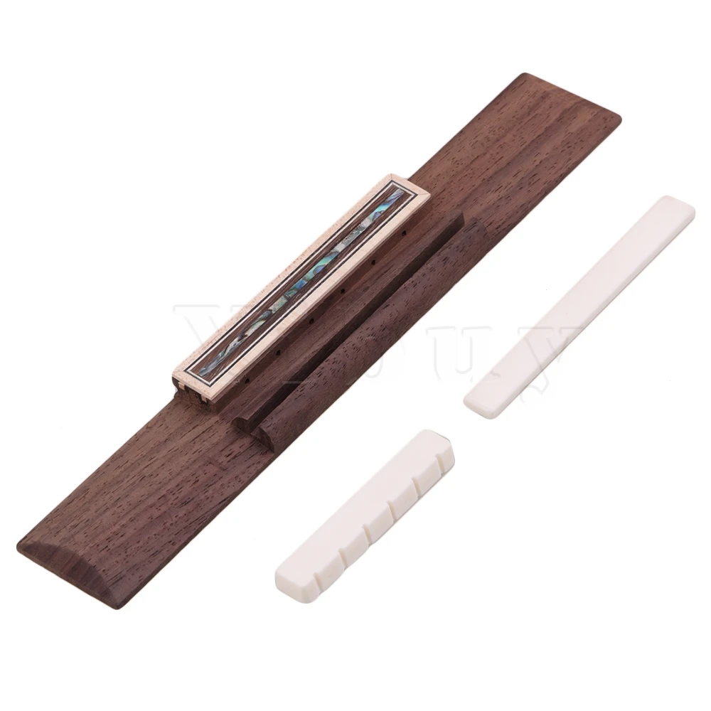 

Guitar Kit MahoganyYibuy Wood Color Classical Guitar Bridge with Cattle Bone Guitar Nut & Cattle Bone Guitar Saddle