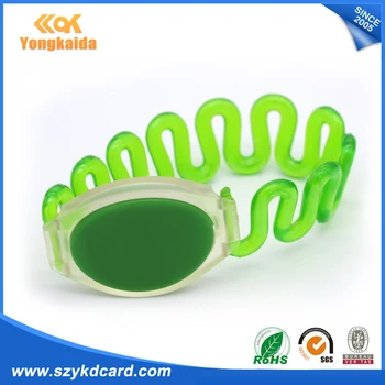 

Hot sale 1000pcs/lot 13.56MHz F08 Fudan M1 Watch Type RFID Wristband Bracelet Silicone Waterproof for Swimming pool