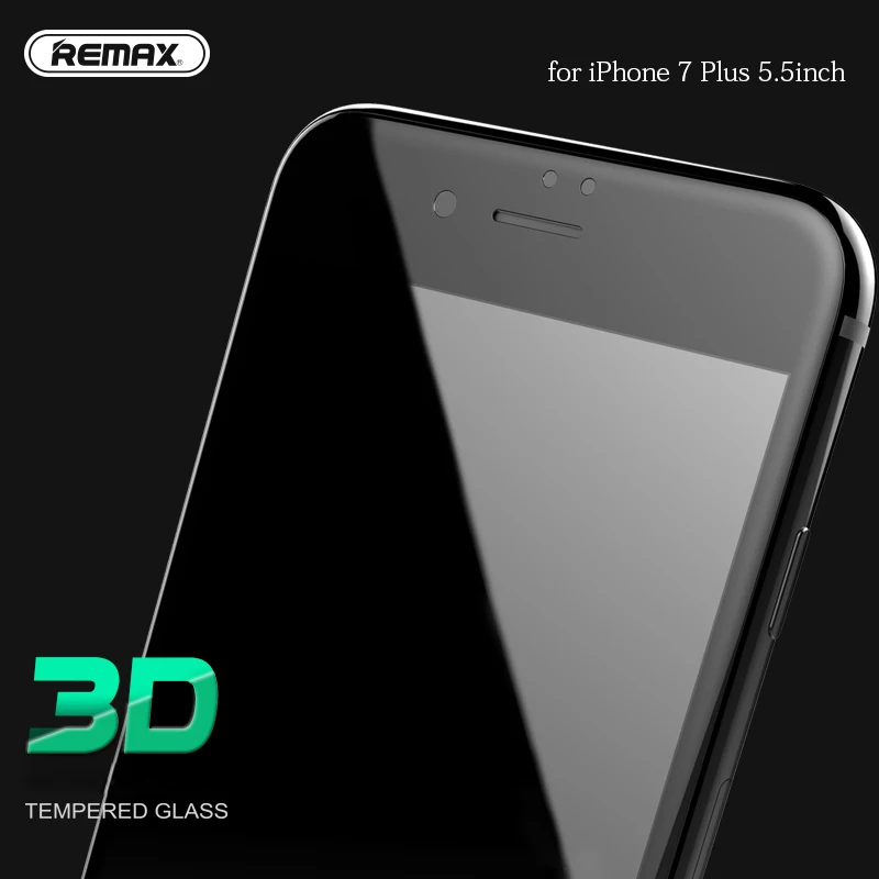 imágenes para Para iphone 7 plus protector de pantalla de la cubierta completa 3d borde de arco Vidrio templado Negro Color Blanco para iPhone7 Remax Película de Cristal de 5.5 pulgadas imágenes para Para iphone 7 plus protector de pantalla de la cubierta completa 3d borde de arco Vidrio templado Negro Color Blanco para iPhone7 Remax Película de Cristal de 5.5 pulgadas