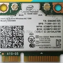 SSEA для Intel Dual Band Беспроводной постоянного/переменного 7260 7260HMW Половина MINI PCI-E 867 м 802.11ac 2,4 г/5G, Wi-Fi, Bluetooth4.0 Беспроводной карты
