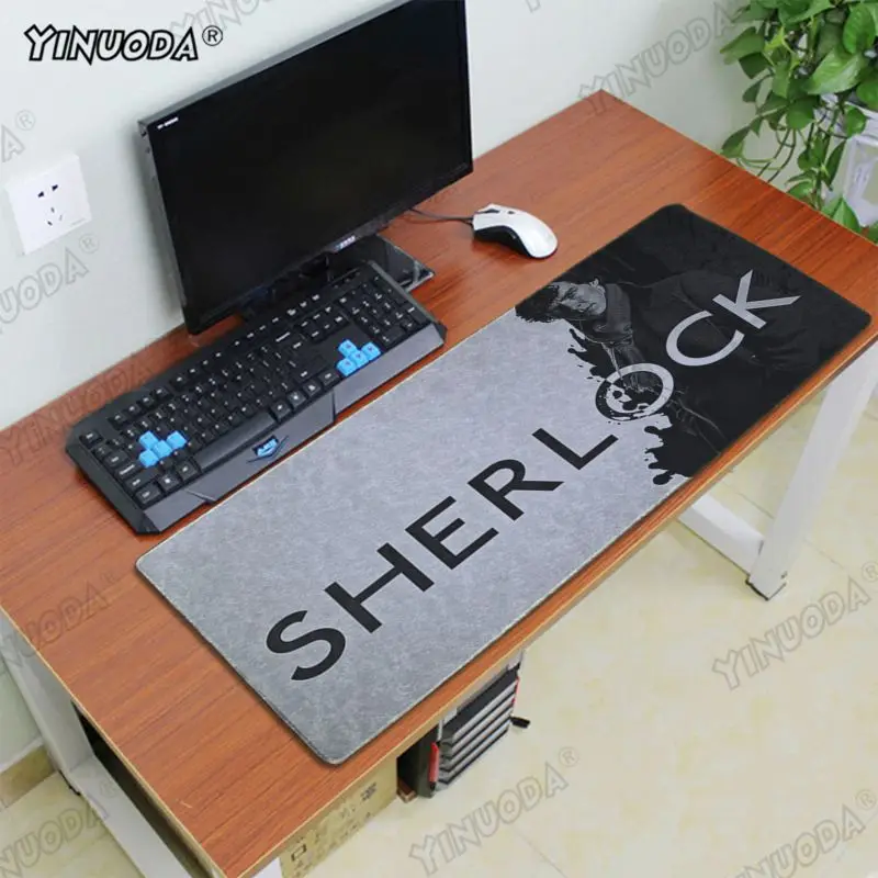 Yinuoda Лидер продаж 221B Шерлок Холмс игровой плеер стол ноутбук резиновая Мышь коврик большой игровой Мышь Pad с блокировкой края - Цвет: Lock Edge 30x80cm