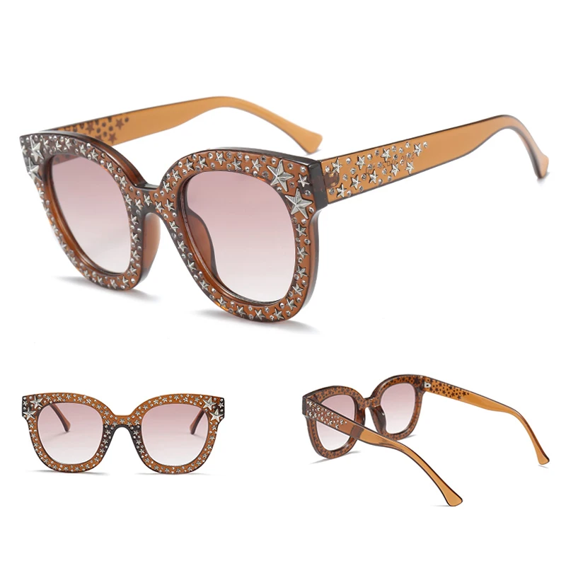 womens rhinestone sunglasses star 7090 details (8)