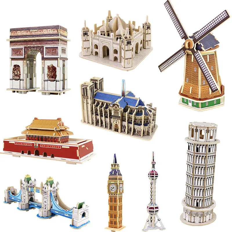 

ROKR Wooden Miniature Model Building Kits Assembly 3D Puzzle Toys for Children birthday gift