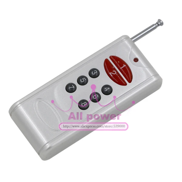 RF Remote Control Switch Wireless Remote Switch Smart control system Receiver and 8Keys Transmitter 315/433Mhz