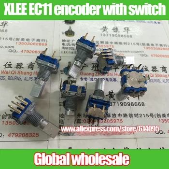

10pcs XLEE EC11 encoder with switch potentiometer / step 30 point handle length 17MMF