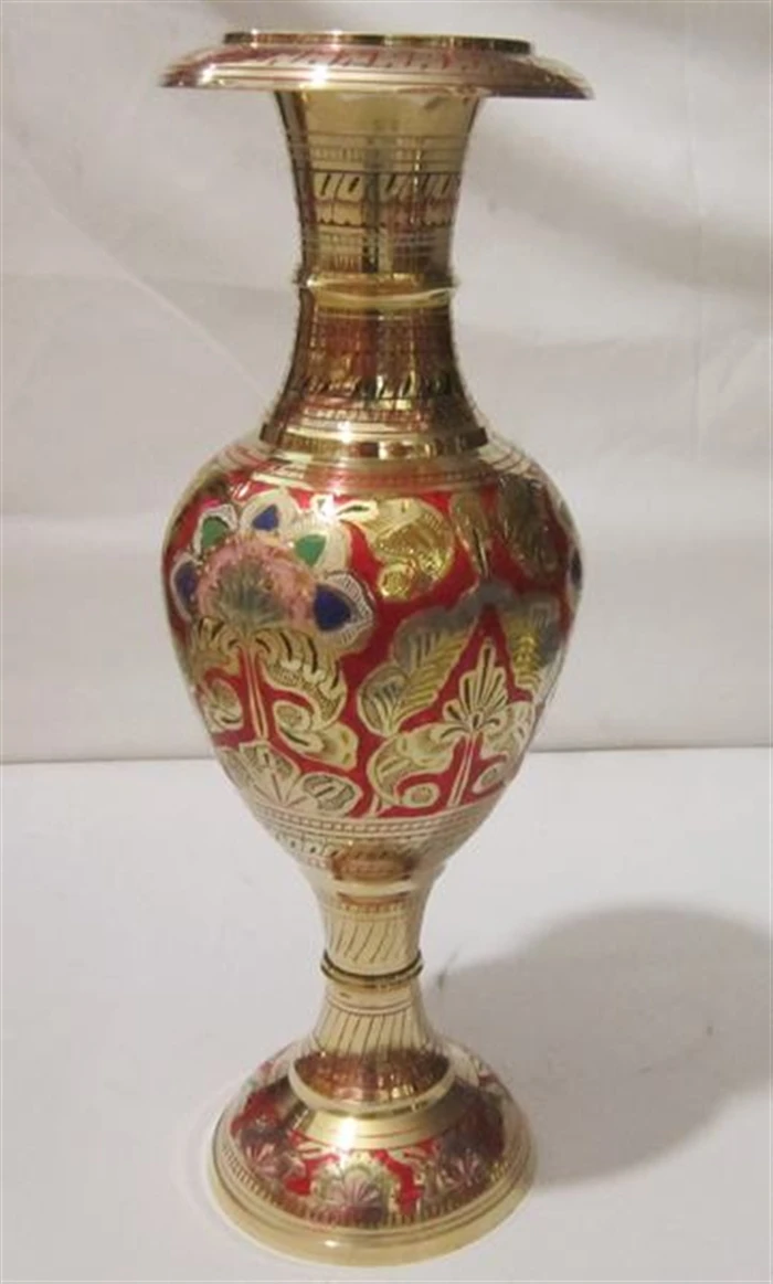 Индийская антикварная ваза ремесла Медная Ваза украшения