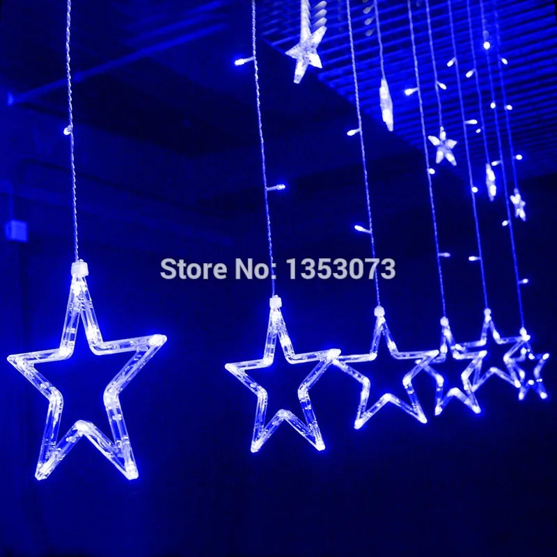 Star LED Light String Living Room Bedroom Valentines Day Nightclub KTV Party Decoration Lamps - blue effect
