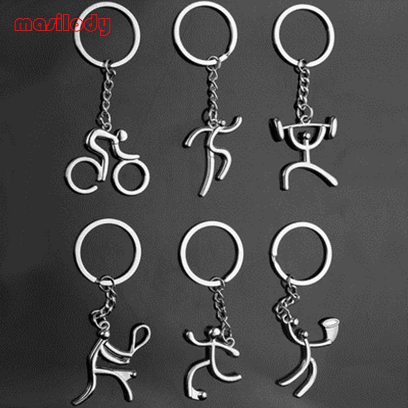 100pcs/Lot Metal Sport Keychain Rider Key Chain Dunk Keychains PUMPING