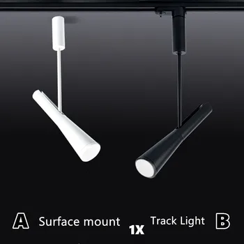 

1pcs ledTrack light cob ceiling Surface mount Aluminum&metal home/ 12w hang lamp dining/living room bar cafe droplight fixture