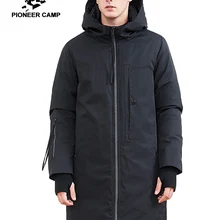 Пионерский лагерь, новинка, пуховик для мужчин, брендовая одежда, длинный Зимний толстый теплый пуховик на утином пуху, мужской пуховик, высокое качество, AYR801411